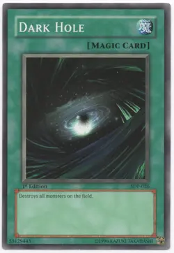 Dark Hole 1st Edition Common SDP-026 Yu-Gi-Oh Lightly Played - Image 1