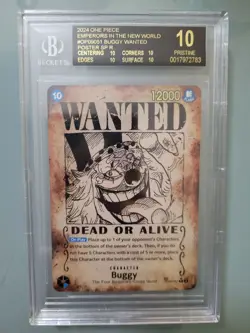 2024 One Piece OP09051 Buggy Wanted Poster BGS 10 BLACK LABEL - Image 1