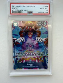 Buggy OP09-051 PSA 10 ENGLISH ONE PIECE TCG - Image 1