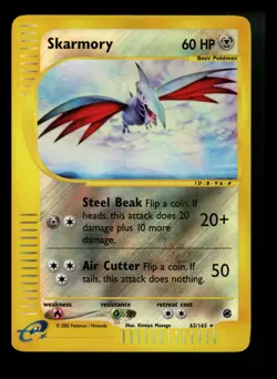 Skarmory 63/165 Expedition 2002 Reverse Rare Holo e-Series Pokemon Card TCG - Image 1