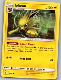 Jolteon 70/236 Non Holo SM - Cosmic Eclipse - Pokemon Card - NM - Image 1