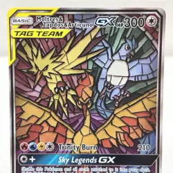 Pokemon TCG Moltres Zapdos Articuno GX Hidden Fates SM210 Black Star Promo Card - Image 2