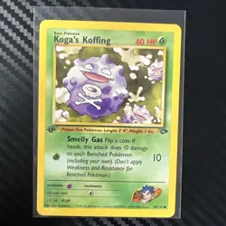 Pokemon Card - Gym Challenge 79/132 - KOGA'S KOFFING (common) **1st Edition** NM - Image 1