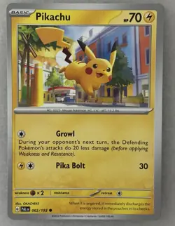Pikachu Sv02: Paldea Evolved 062/193 Pokemon Card LP - Image 1