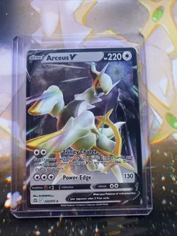 Pokemon TCG Arceus v Metal Card Promo Brilliant Stars 122/172 - Image 1