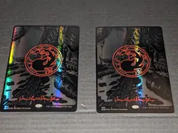 Magic the Gathering Oil Slick Raised Foil Lands Full Set (2 of each) NM - Image 5