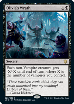 1x Olivia's Wrath Light Play MTG Magic - Kid Icarus - - Image 1