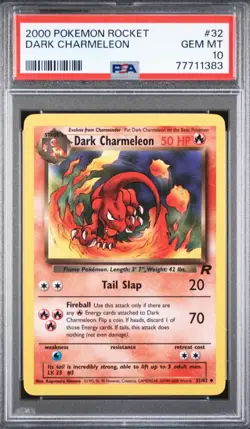 2000 Pokemon Rocket Dark Charmeleon #32 PSA 10 - Image 1