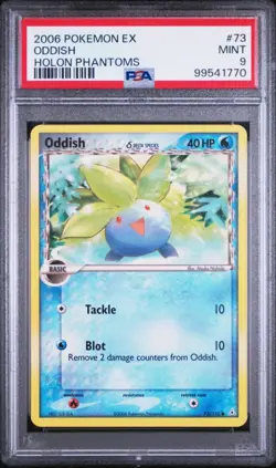2006 Pokemon Ex Holon Phantoms #73 Oddish PSA 9 - Image 1