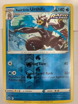 Rapid Strike Urshifu 044/198 Chilling Reign Pokemon Reverse Holo Foil Rare Nice! - Image 1
