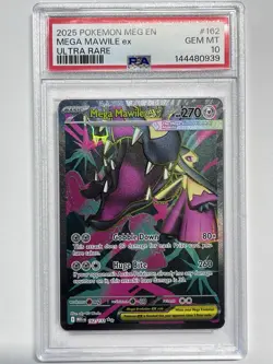 2025 POKEMON MEG EN-MEGA EVOLUTION ULTRA RARE #162 MEGA MAWILE EX PSA 10 - Image 1