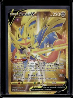 Pokemon SWSH01: Sword & Shield Base Set Zacian V (Secret) 211/202 - Image 1