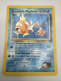 Pokemon TCG Giovanni's Magikarp 73/132 Gym Challenge Regular Common Wizards 2000 - Image 1