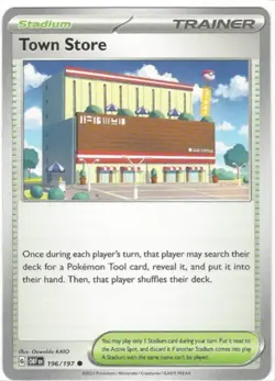 Town Store 196/197 Non Holo OBF Pokemon Scarlet & Violet Obsidian Flames - Image 1