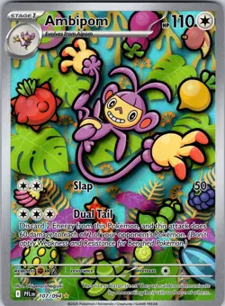 Ambipom - 107/094 ME02: Phantasmal Flames Pokemon TCG NM - Image 1