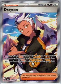 Drayton 232/191 - Pokemon TCG SV08: Surging Sparks - Full Art Ultra Rare (NM) - Image 1