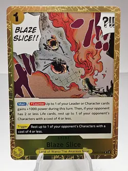 One Piece English 500 Years in the Future #OP07-116 Blaze Slice Rare - Image 1