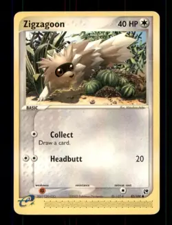 2X Pokemon Card Zigzagoon (EX Sandstorm) 85/100 MODERATELY PLAYED Common TCG!!!! - Image 1