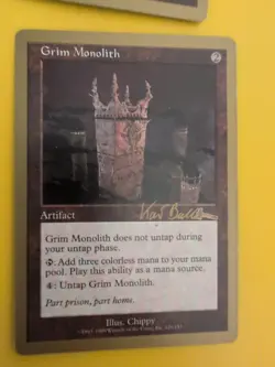 Grim Monolith. Artifact.World Championship Gold Border: Tokyo 1999 MTG Card. - Image 2