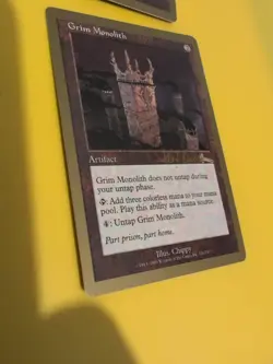 Grim Monolith. Artifact.World Championship Gold Border: Tokyo 1999 MTG Card. - Image 3