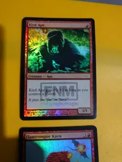 Flametongue Kavu & Kird Ape FNM dci foil promo Magic the Gathering 2 Card. - Image 3