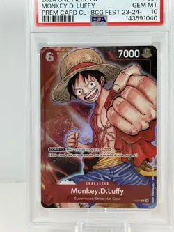 2024 ONE PIECE MONKEY D. LUFFY PSA 10 PREMIUM CARD COLLECTION BANDAI FEST 23-24 - Image 2