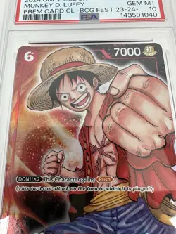 2024 ONE PIECE MONKEY D. LUFFY PSA 10 PREMIUM CARD COLLECTION BANDAI FEST 23-24 - Image 4