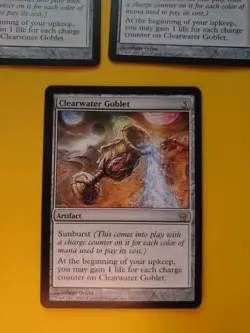 Clearwater Goblet x3 . Fifth Dawn Rare Artifact Magic the Gathering 3 Card. - Image 2
