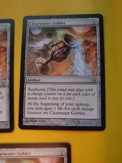 Clearwater Goblet x3 . Fifth Dawn Rare Artifact Magic the Gathering 3 Card. - Image 3