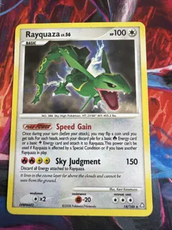 Pokemon TCG Rayquaza Legends Awakened Holo Card 14/146 Rare Mp - Image 1
