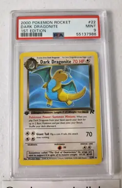 Dark Dragonite 1st Edition 22/82 - Team Rocket Set *PSA 9 - MINT* Pokemon Card - Image 3