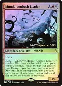 MTG - Munda, Ambush Leader - Foil - Prerelease Promo Battle for Zendikar - Image 1