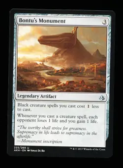 * * 1x Bontu's Monument x1 * * Amonkhet MTG NM Near Mint - Image 1