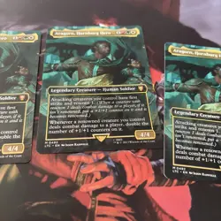 SET OF 3 -Aragorn, Hornburg Hero (Borderless) Commander: the Lord of the Rings - Image 3