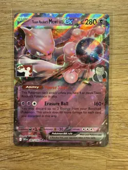 Team Rockets Mewtwo EX DRI 081/182 Play Pokemon Prize Pack League Stamp - Image 1