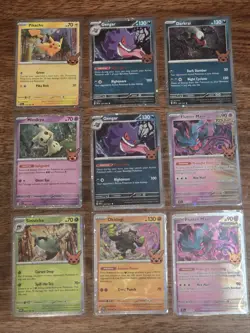 Gengar Pikachu Mimikyu Darkrai Pokemon Trick or Trade 2024 Galaxy Holo Lot 9 - Image 1