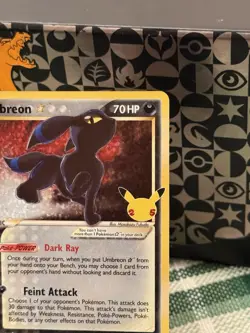 Pokemon TCG Umbreon Gold Star 17/17 Celebrations Holo FRESH PULL MINT - Image 4