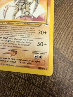 Shining Kabutops 108/105 Neo Destiny – WOTC Holo Secret Rare – Vintage Pokemon - Image 3