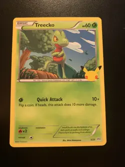 Pokemon Celebrations: McDonalds Stamped Promo - Treecko - 25th Anniversary 2021 - Image 1