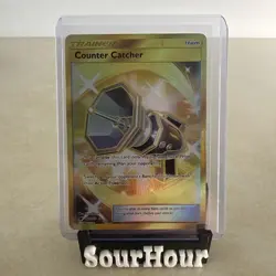 Pokemon Sun & Moon Crimson Invasion 120/111 Secret Rare Gold Counter Catcher - Image 1