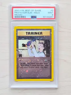 2002 Pokemon Professor Elm Best of Game Holo Promo #3 PSA 9 - Image 1