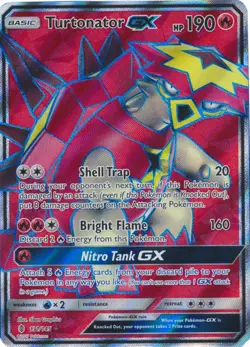 Pokemon - Turtonator GX - 131/145 - Full Art Ultra Rare - Sun & Moon Guardians R - Image 1