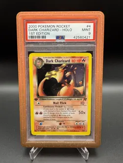 Dark Charizard - Holo - 1st Edition - PSA 9 - Team Rocket - 2000 - #4/82 Pokemon - Image 1