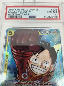 MONKEY D. LUFFY OP07-109 PSA 10 ALT ART 500 YEARS IN THE FUTURE ONE PIECE 2024 - Image 5