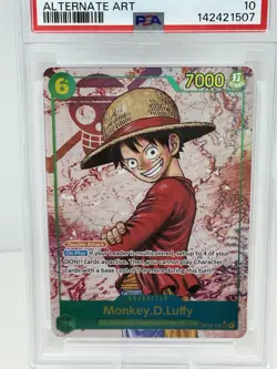2025 ONE PIECE MONKEY D LUFFY OP13 118 CARRYING ON HIS WILL SEC ALT ART PSA 10 - Image 2