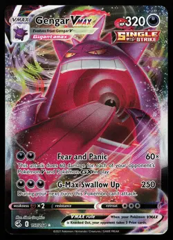 Gengar VMAX 157/264 Ultra Rare Fusion Strike Pokemon Card - Image 1