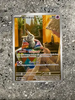 Pokemon TCG Cards Mimikyu SVP075 Illustration Rare Black Star Promo Holo MINT - Image 1