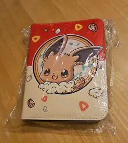 NEW Eevee Pokemon Character Zippered Card Case Binder 55 Sleeves/440 Cards - Image 1