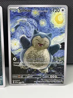 Snorlax Custom Card TCG Van Gogh Fan Art Nm - Image 1
