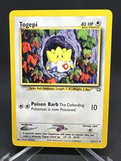 Pokemon TCG Togepi NEO GENESIS Set 51/111 Uncommon Non Holo Card - Image 2